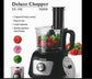 Panasonic Deluxe Chopper P-102/Kenwood Deluxe Chopper/ Philips Powerful Chopper– 1000W Copper Motor | 1.2L Bowl, Dual Speed + Pulse | Stainless Steel Blades, Efficient Food Processor