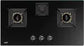 Vatti 3 Burner Gas Hob Glass Top - C820G - Black Glass