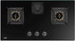 Vatti 3 Burner Gas Hob Glass Top - C820G - Black Glass